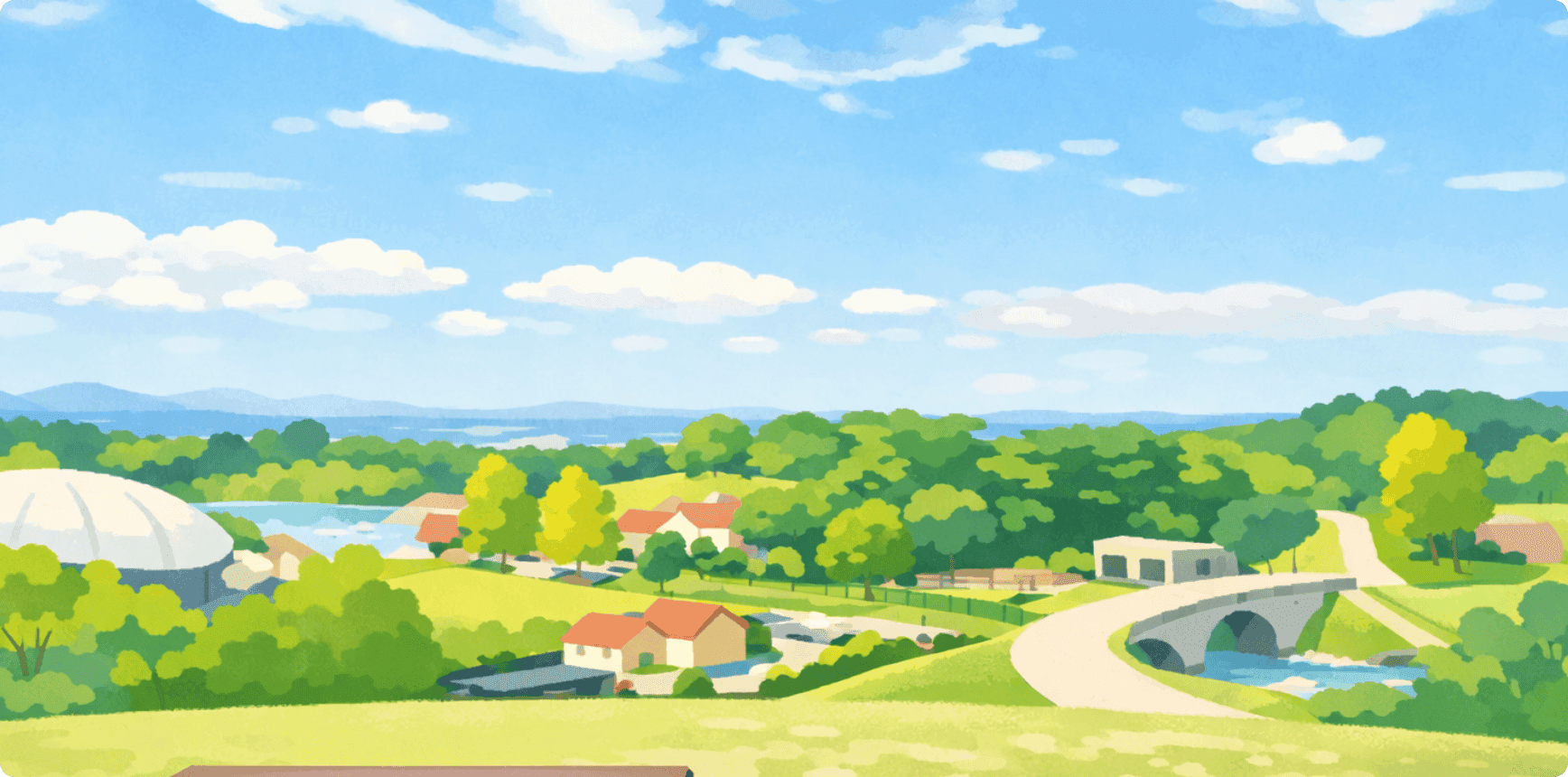 サステナブルな風景イラスト